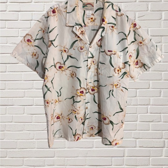 Made in Hawaii Paradise Found Hawaiian Shirt Size XL – Orchid Floral Print - Picture 1 of 4